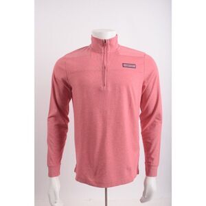 Vineyard Vines Mens The Shep Shirt Top Size S Pink long sleeve 1/4 zip NWOT